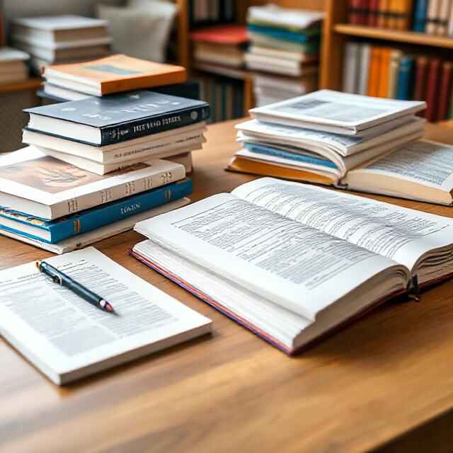 "Organized study table with history notes and books neatly arranged, representing educational study material for competitive exams."