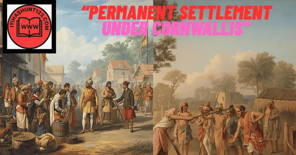 “Permanent Settlement 1793 – Zamindar collecting tax from peasants in Bengal.”
