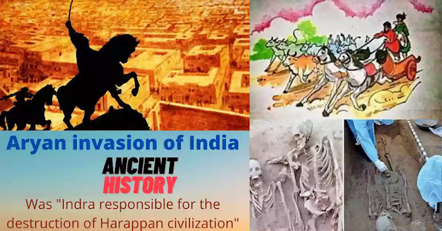 This image illustrates the possible role of Indra, as described in Vedic texts, in the decline and destruction of the Harappan Civilization, highlighting the historical and mythological perspectives.
