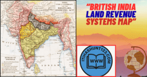 “Map of British India highlighting Permanent, Ryotwari and Mahalwari Land Revenue Systems.”
