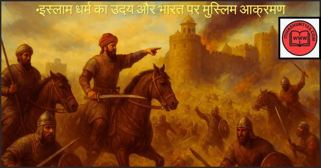 Historical depiction of Rise of Islam and Muslim invasions in India
