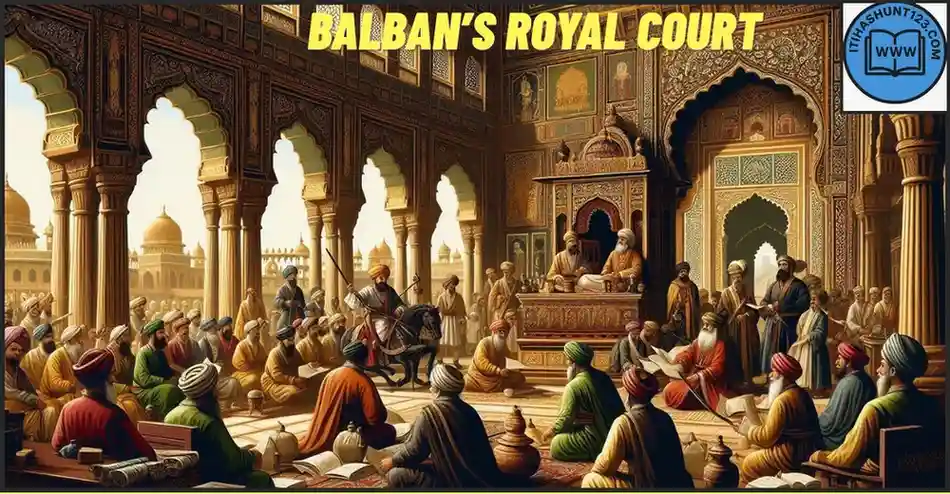 Balban’s royal court discussing governance and justice