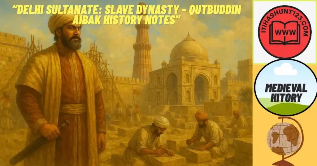 Qutbuddin Aibak and Slave Dynasty with Qutb Minar and Quwwat-ul-Islam Mosque
