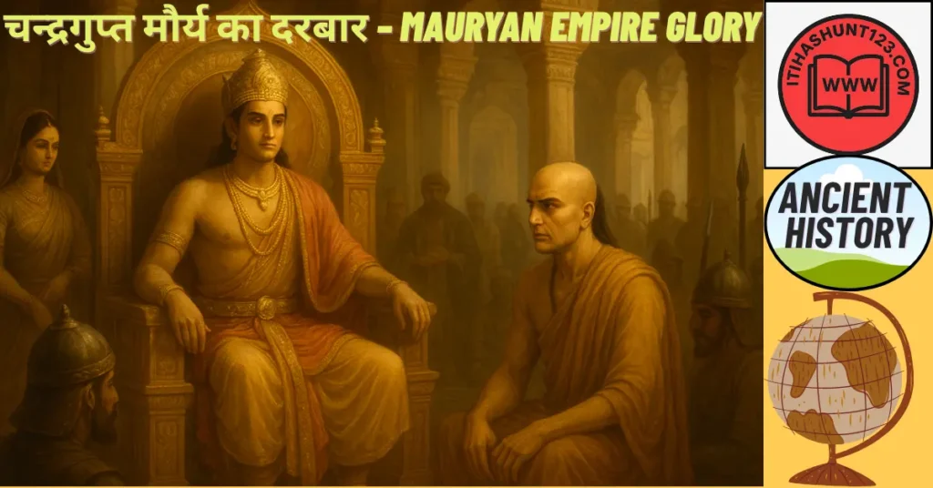 सम्राट चन्द्रगुप्त मौर्य और चाणक्य का दरबार – मौर्य साम्राज्य की शक्ति और प्रशासन का प्रतीक