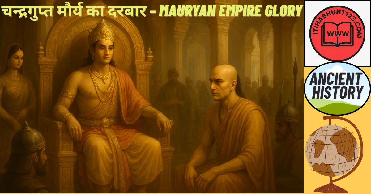 सम्राट चन्द्रगुप्त मौर्य और चाणक्य का दरबार – मौर्य साम्राज्य की शक्ति और प्रशासन का प्रतीक
