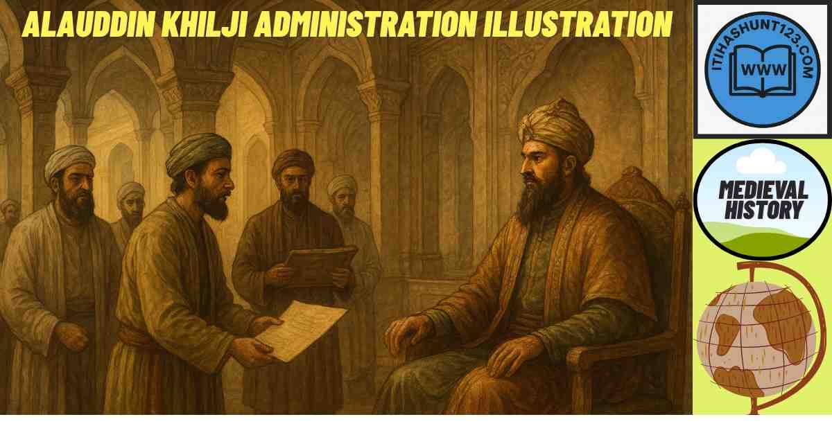 Historical illustration of Alauddin Khilji’s administration