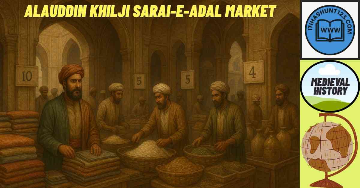 Historical depiction of the Sarai-e-Adal market