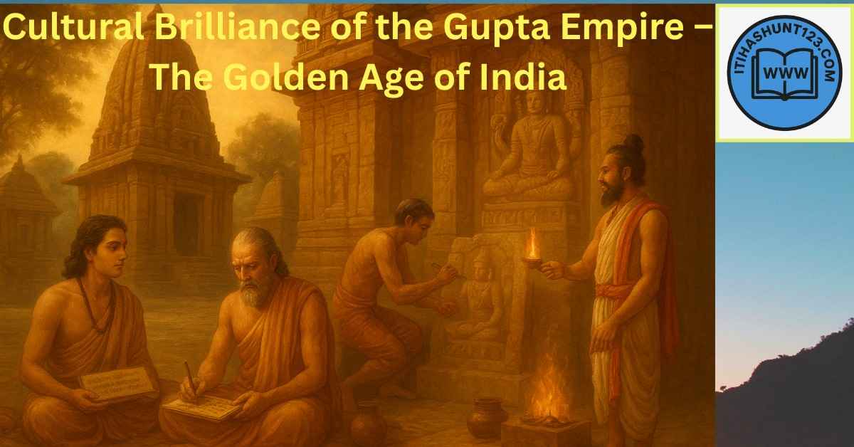 Gupta Empire scholars, artists, and temples representing India’s Golden Age of culture and art