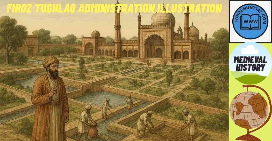 Firoz Tughlaq’s religious and administrative policies historical illustration