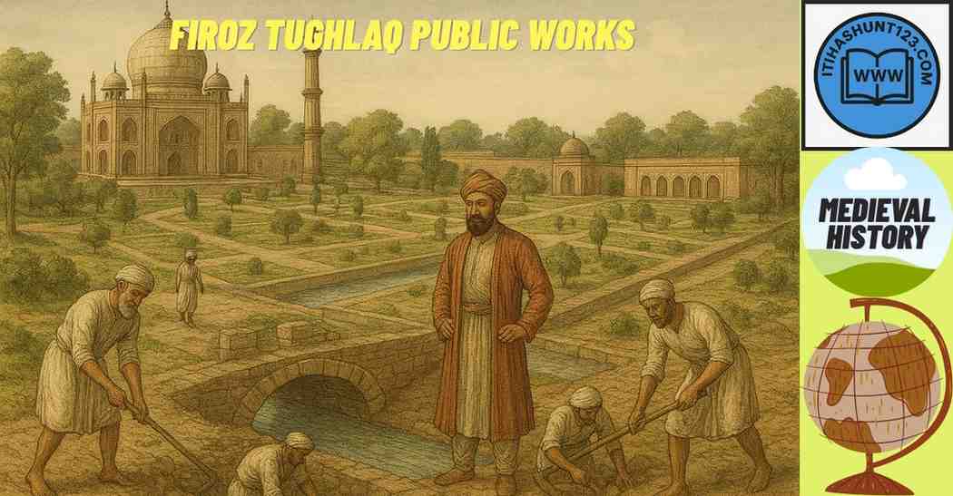 Firoz Tughlaq public works and construction projects illustration