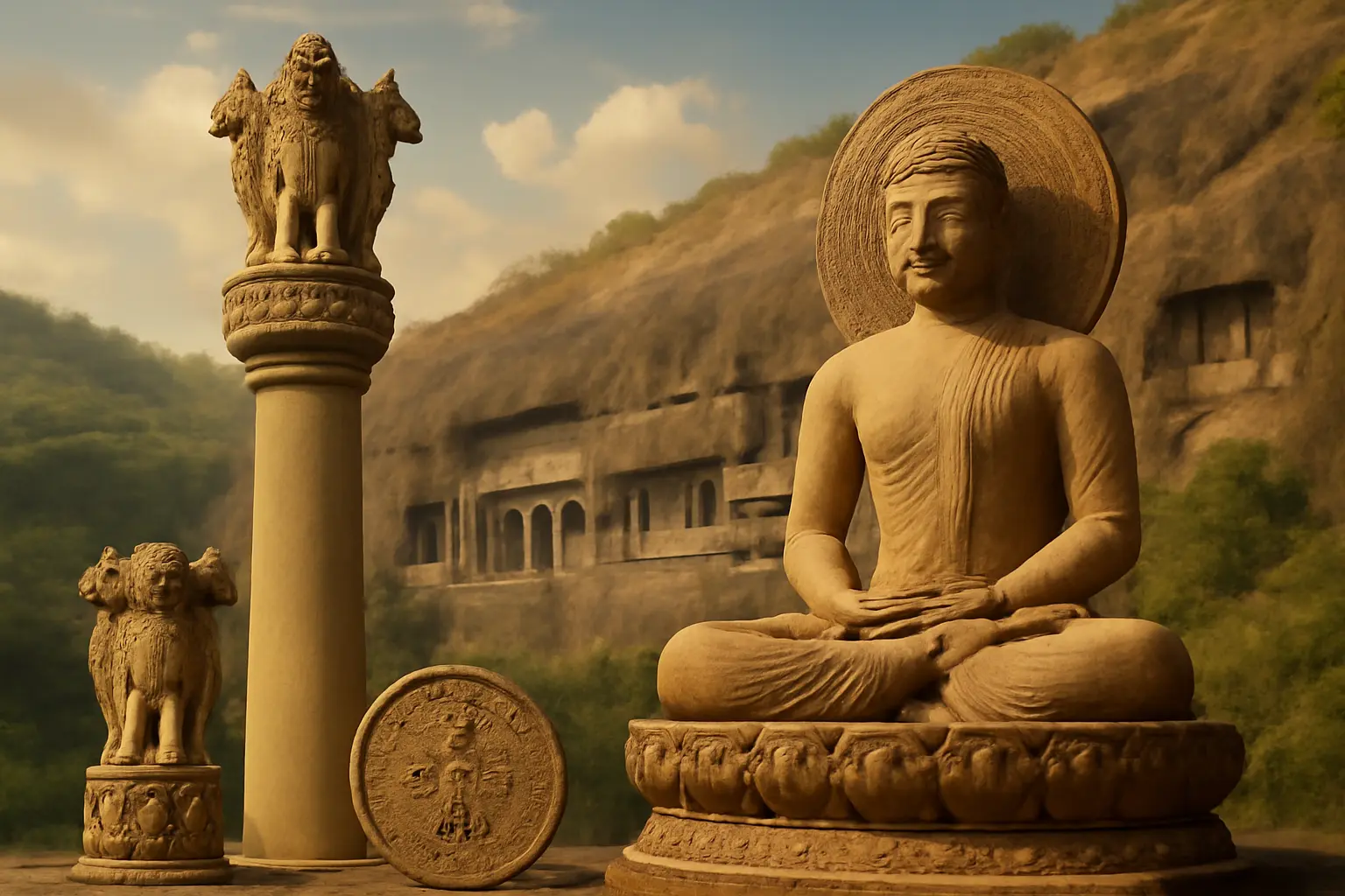 गौतम बुद्ध और अशोक की लाट – भारतीय धरोहर का प्रतीक