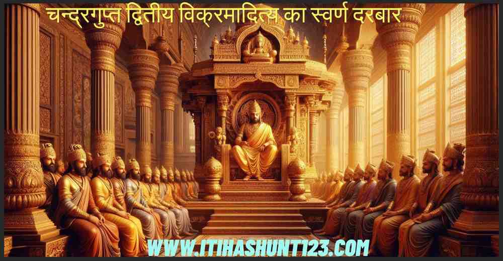 Chandragupta II Vikramaditya in his royal court with Navratnas