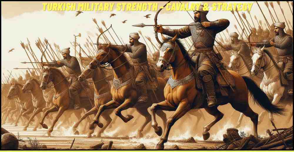 Turkish cavalry and archers showing superior military organization
