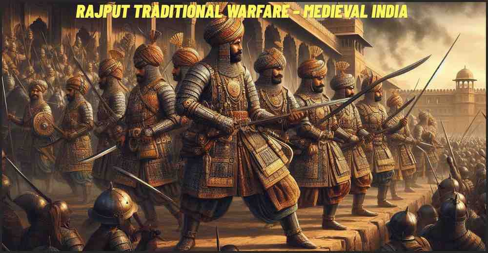 Rajput warriors showing outdated military techniques before Turkish invasions