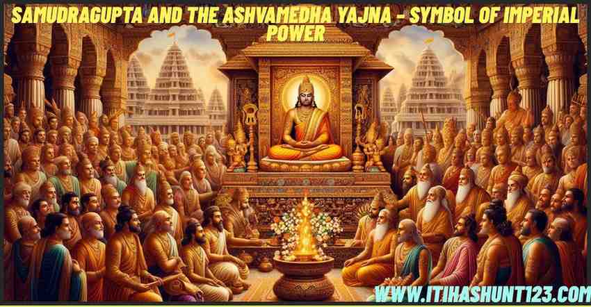 Samudragupta performing Ashvamedha Yajna during Gupta Empire