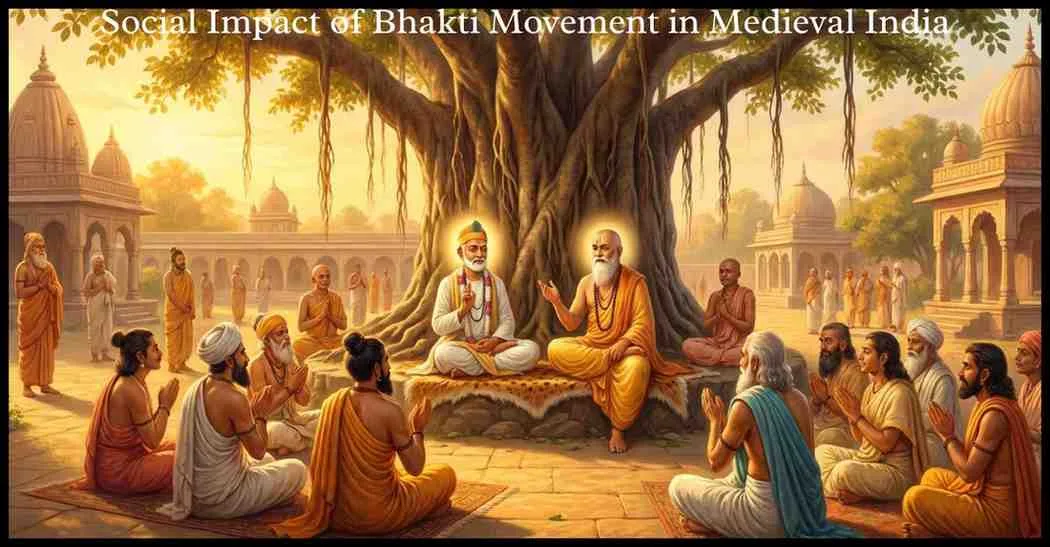 Bhakti Movement promoting equality and unity among people of all castes and religions in medieval Indian society