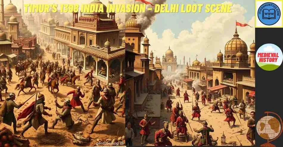 Timur's Invasion of India in 1398 – The Scene of the Loot and Destruction of Delhi.