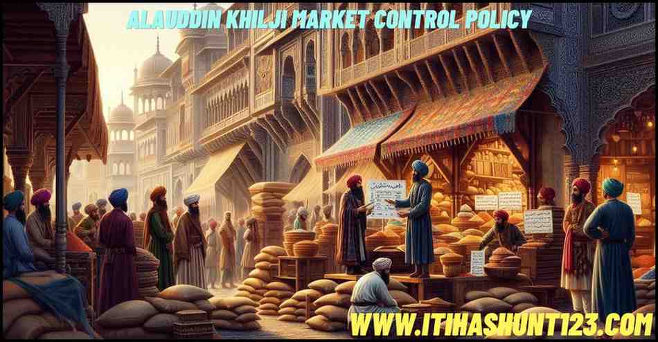 Historical depiction of Alauddin Khilji’s market control policy.