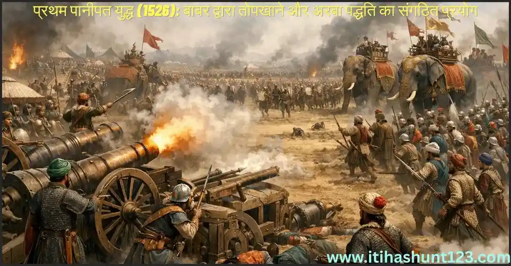बाबर युद्ध नीति उपलब्धियाँ – प्रथम पानीपत युद्ध में तोपखाने का प्रयोग