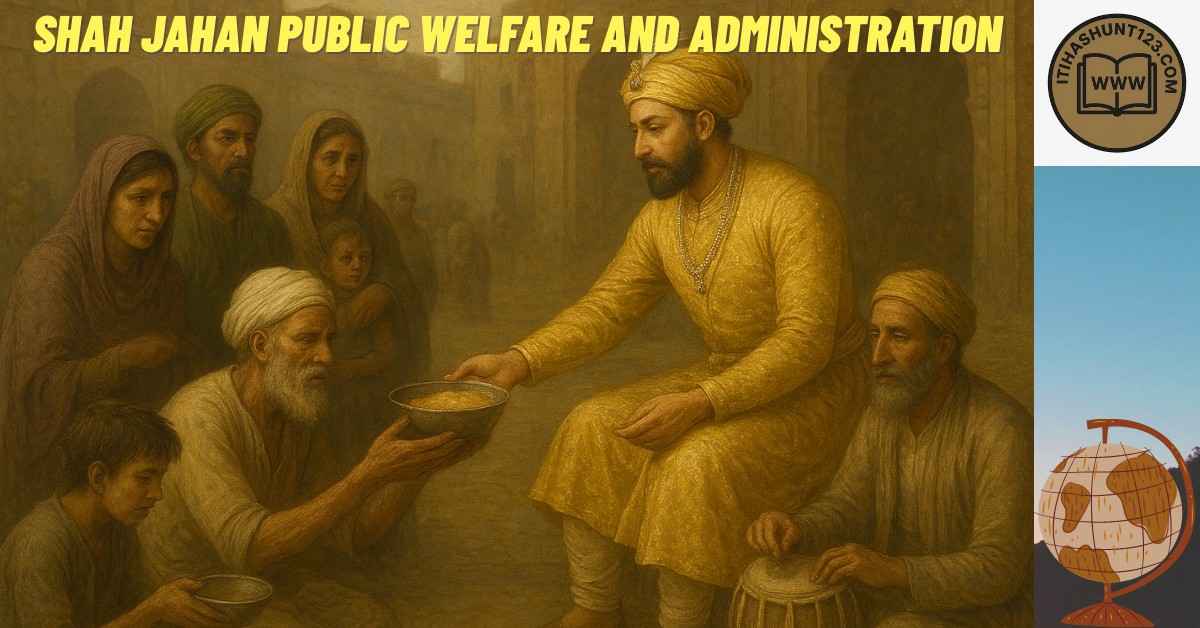 Shahjahan Ka Shasan Swarn Yug welfare scene — helping citizens during famine