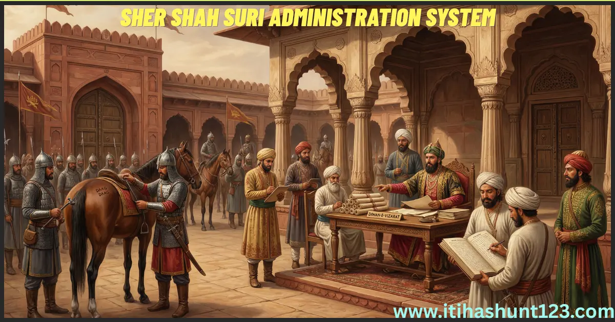 Sher Shah Suri Shasan Vyavastha Illustration Hindi