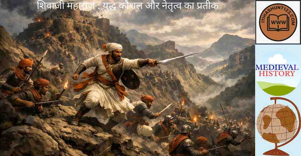 मराठा सेना का नेतृत्व करते हुए छत्रपति शिवाजी महाराज