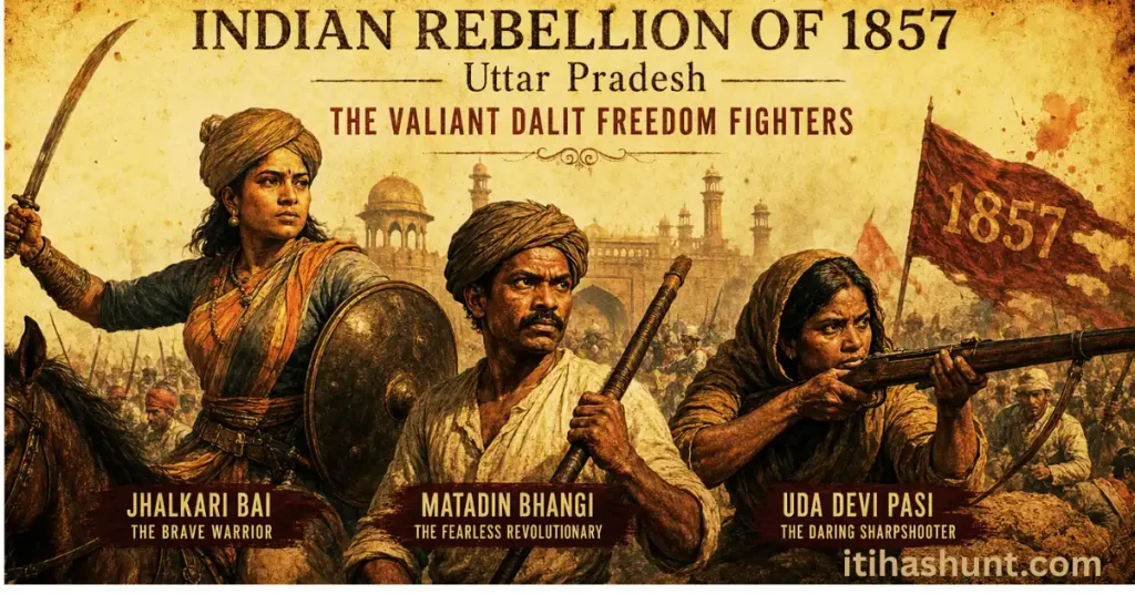 1857 के स्वतंत्रता संग्राम में उत्तर प्रदेश के दलित सेनानियों (झलकारी बाई, ऊदा देवी, मातादीन भंगी) का योगदान