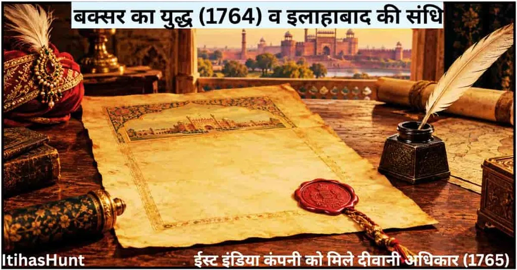बक्सर का युद्ध 1764 और इलाहाबाद की संधि का दृश्य