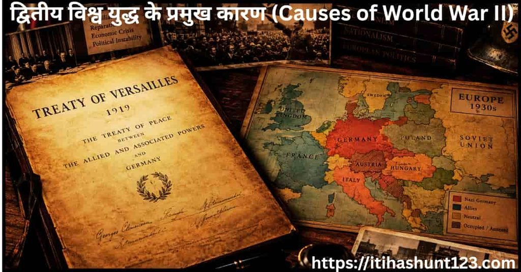 द्वितीय विश्व युद्ध के प्रमुख कारण - वर्साय की संधि और नाजीवाद का उदय